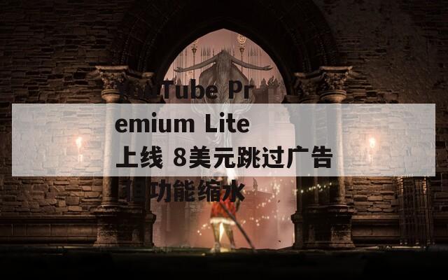 YouTube Premium Lite上线 8美元跳过广告 但功能缩水