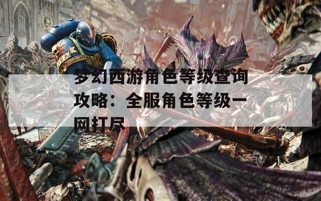 梦幻西游角色等级查询攻略：全服角色等级一网打尽